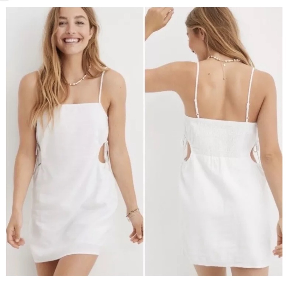 Aerie Side Cut Out Mini Sundress Women's White M​